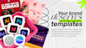 social media design with basic motion graphics animation