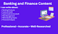 write banking and finance articles and blog posts