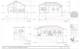 draft construction permit set,roof elevation layout plan,building section design