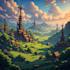 create magical fantasy landscape digital art and scenery
