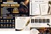 write a motivational, wedding, graduation, or business speech