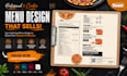 do restaurant menu, takeaway menu, trifold brochure design