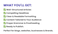 write SEO blog posts and articles