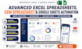 do advanced excel spreadsheet, crm spreadsheet and google sheets automation