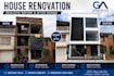 house renovation design with before and after rendering