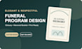design an elegant funeral program obituary or memorial booklet
