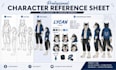 draw vrchat avatar reference sheet vtuber character sheet fursona oc