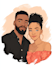draw couple portrait for wedding illustration