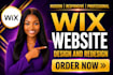 build wix website, wix website redesign, wix studio design edit wix site develop