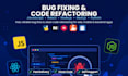 fix bugs and refactor your code in javascript, react, or node js