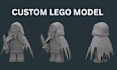 create custom 3d model in lego style for 3d printing