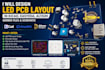 design led pcb layout in kicad easyeda altium, gerber files and schematic