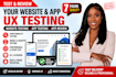test and review your website app UX, website testing, app testing, app review