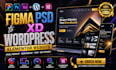 convert figma to wordpress, PSD to wordpress, xd to elementor