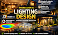 design professional photometric lighting plan using diallux evo, floor plans