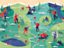 design vector maps, event maps, fantasy festival maps