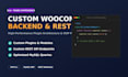 develop custom woocommerce backend modules and rest apis