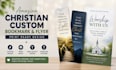 design christian custom print ready bookmark and flyers