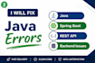 debug and fix java spring boot rest API backend issues