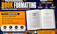 book formatting, book layout design, kindle ebook format