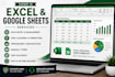 do accurate data entry, copy paste, excel and google sheets