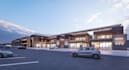 design multi tenant retail store for marketing,retail complex design,mall render