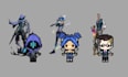 create custom pixel art sprite sheet, game assets and 2d character animation