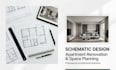 create schematic design apartment renovation space planning