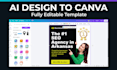 manually recreate your ai design into an editable canva template
