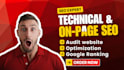 do technical SEO, on page audit and fix google indexing issues