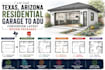create texas arizona residential garage to adu conversion layout design packages