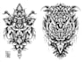 create illustrations in traditional tattoo or vintage design
