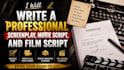 write a professional screenplay, movie script, and film script