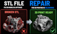 repair stl files, fix 3d models, and optimize for 3d printing in solidworks