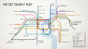 design clean subway, metro and transit map illustrations