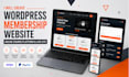 create wordpress memebership website online course platform and lms site