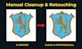 manually fix and clean up your ai generated artwork
