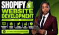 build shopify store, website development, redesign shopify website dropshipping