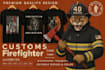 design custom firefighter t shirt design