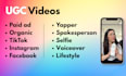 create female ugc videos for facebook, instagram or tiktok
