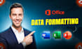 professionally format word, excel and powerpoint files