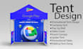 design tent, table cover, flag and canopy tent