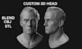 sculpt custom 3d head model 3d face 3d bust model 3d sculpture figurine