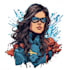 design an amazing superhero pop art