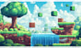 do pixel animation sprite sheet pixel art scene video games character background