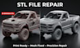 do stl file repair edit obj file modification 3d scan cleanup obj stl printing