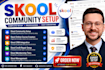 do skool course creation, skool credit repair, skool online community setup