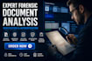 perform forensic document analysis and authenticity review