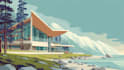 create a landscape and urban vector art illustration