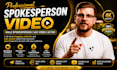 create a raw male spokesperson video